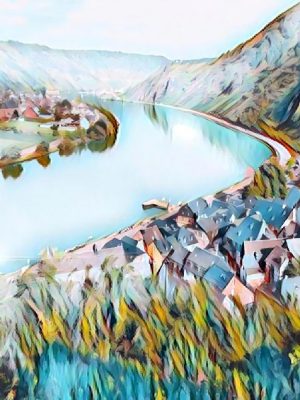 Mosel Landschaft mit dezentem Kunsteffekt