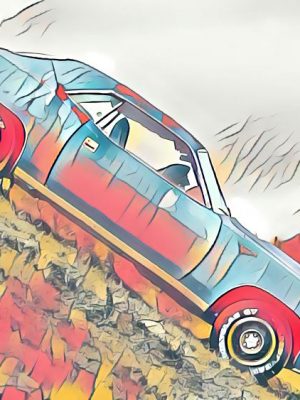 Mustang am Abgrund (Effektbild)