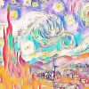 Vincent van Gogh Sternennacht (Effektbild)