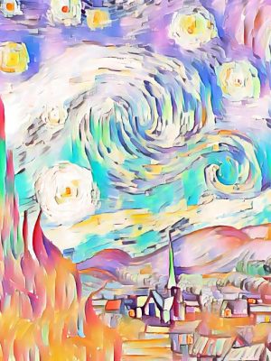 Vincent van Gogh Sternennacht (Effektbild)