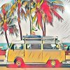 VW Camper am Strand (Effektbild)